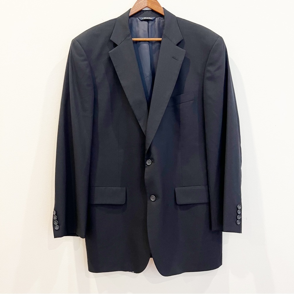 Vintage Brooks Brothers Blazer Men 42L Long Blue Wool Brooksease Made in USA